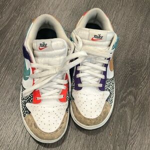 Nike dunks size 8.5 women animal print